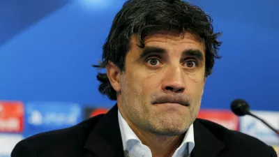 Football Soccer - Dinamo Zagreb's news conference - Maksimir Stadium, Zagreb, Croatia 8/12/15 Dinamo Zagreb's coach Zoran Mamic attends a news conference on the eve of their UEFA Champions League soccer match against Bayern Munich. REUTERS/Antonio Bronic