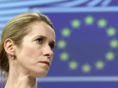 The European Commission's High Representative for Foreign Affairs Kaja Kallas attends a press conference in Brussels, Belgium September 17, 2025 REUTERS/Yves Herman