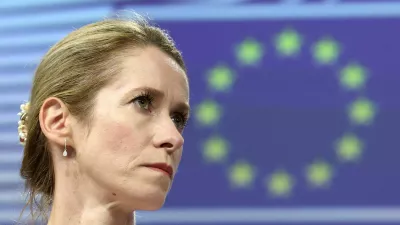 The European Commission's High Representative for Foreign Affairs Kaja Kallas attends a press conference in Brussels, Belgium September 17, 2025 REUTERS/Yves Herman