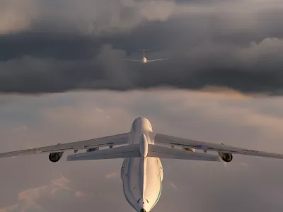 Ilustracija zadnjih minut leta. Il-76 se je vzpenjal, boeing 747 spu&scaron;čal. / Foto: Gemini