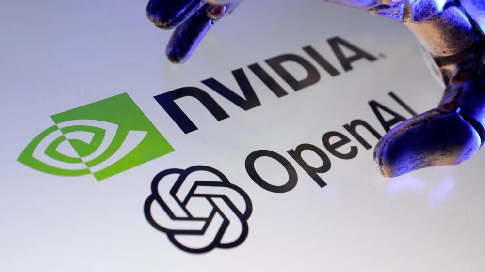FILE PHOTO: Nvidia and OpenAI logos are seen in this illustration taken, September 22, 2025. REUTERS/Dado Ruvic/Illustration/File Photo
