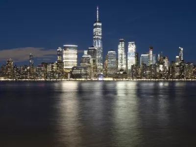FILE - In this Dec. 28, 2018, file photo, One World Trade Center towers above the lower Manhattan skyline and the Hudson River, in New York. (AP Photo/Mark Lennihan, File)
