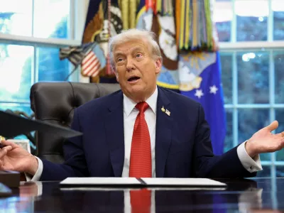 U.S. President Donald Trump speaks about his memorandum on the implementation of the death penalty in Washington D.C, at the White House in Washington, D.C., U.S., September 25, 2025. REUTERS/Kevin Lamarque