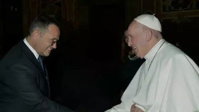 Samir Mane s papežem Franči&scaron;kom / Foto: Ig