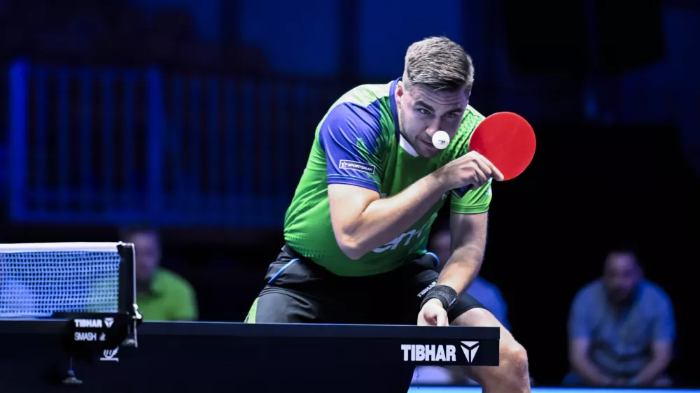 22.06.2025 - polfinale: Darko Jorgić VS Felix Lebrun, domači namiznoteni&scaron;ki turnir WTT Star Contender v Ljubljani FOTO: Nik Erik Neubauer