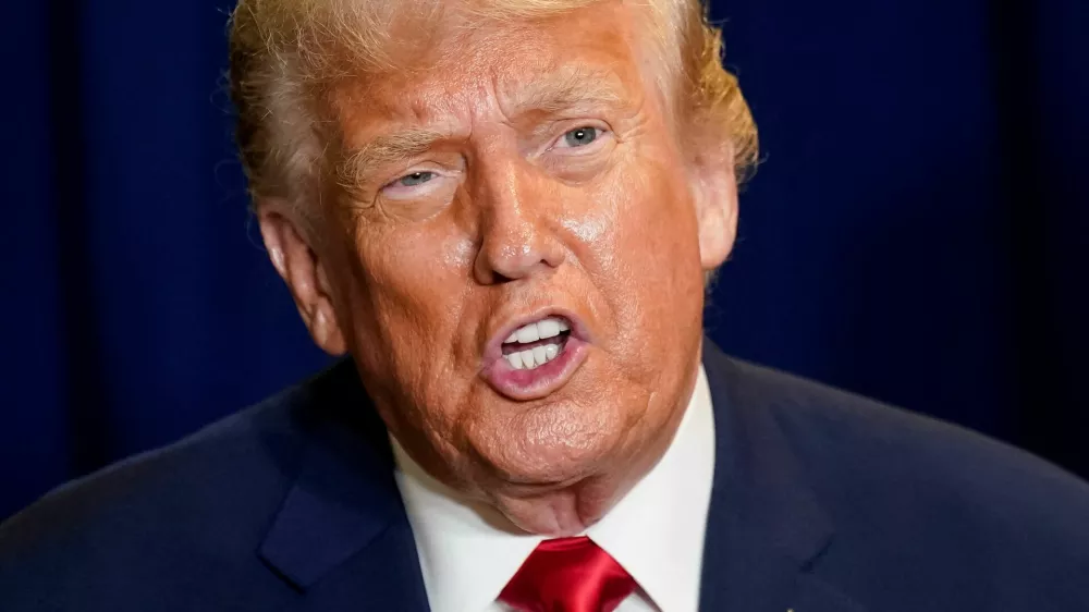 FILE PHOTO: U.S. President Donald Trump attends a meeting with Argentina's President Javier Milei (not pictured) during the 80th United Nations General Assembly, in New York City, New York, U.S., September 23, 2025. REUTERS/Al Drago/File Photo