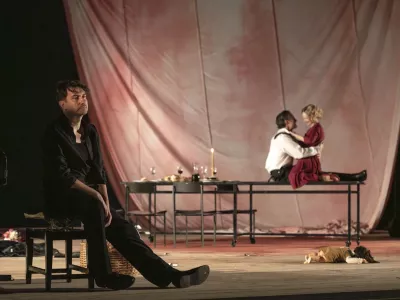 Du&scaron;an Jovanović: Osvoboditev Skopja, režija Luka Marcen, SNG Drama Ljubljana 2025