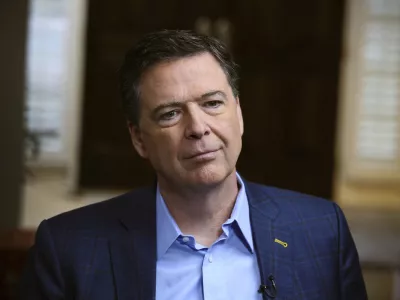 In this image released by ABC News, former FBI director James Comey appears at an interview with George Stephanopoulos that will air during a primetime "20/20" special on Sunday, April 15, 2018 on the ABC Television Network. Comey's book, "A Higher Loyalty: Truth, Lies, and Leadership," will be released on Tuesday. (Ralph Alswang/ABC via AP)