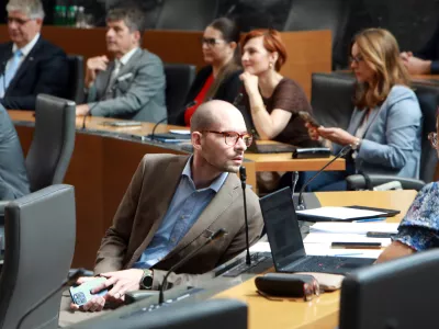 10.07.2025 - nadaljevanje seje DZ, na kateri bodo poslanci na predlog opozicije obravnavali interpelacijo ministrice za kulturo Aste Vrečko;Matej Ta&scaron;ner VatovecFoto: Tomaž Skale