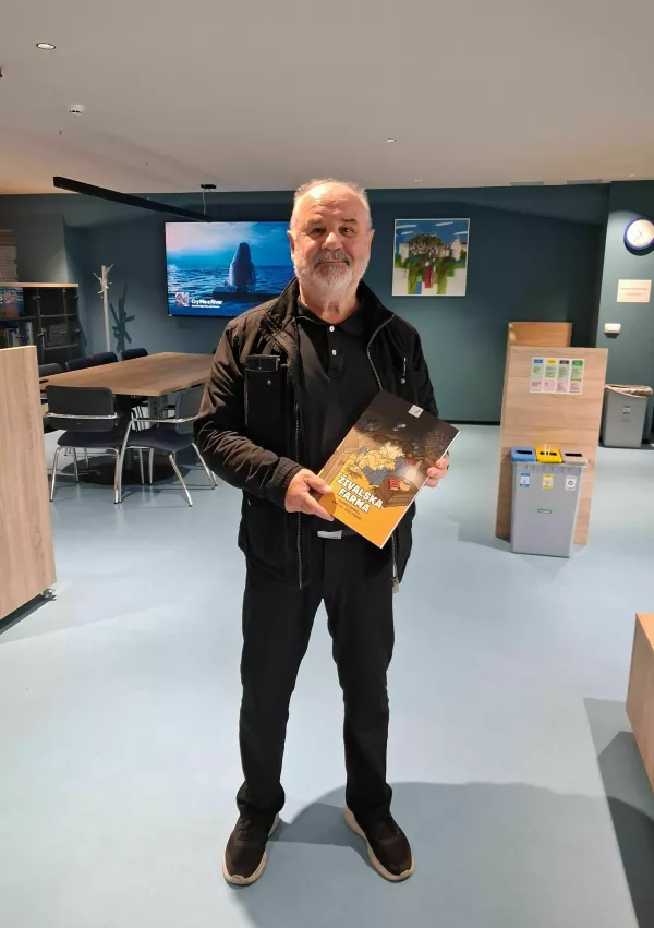 Jože Trobec, karikaturist, ilustratorStrip Živalska farma / Foto: Bo&scaron;tjan Istenič