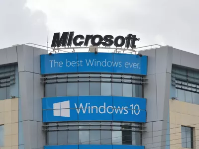 Athens,Greece-January 22,2018.Image shows the building of Microsoft at Amaroussion Athens-Greece.