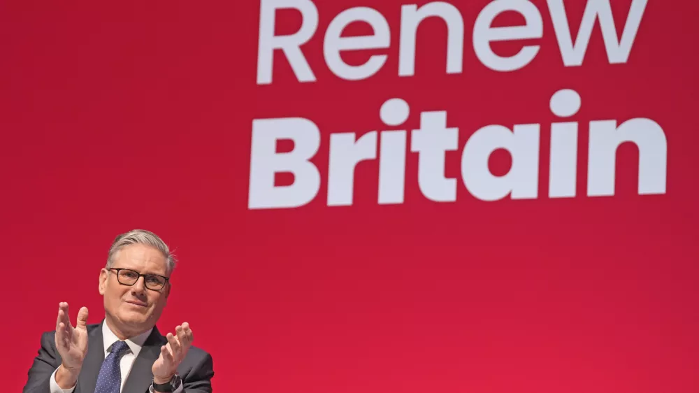 28 September 2025, United Kingdom, Liverpool: UK Prime Minister Keir Starmer during the Labour Party Conference at the ACC Liverpool. Photo: Danny Lawson/PA Wire/dpa