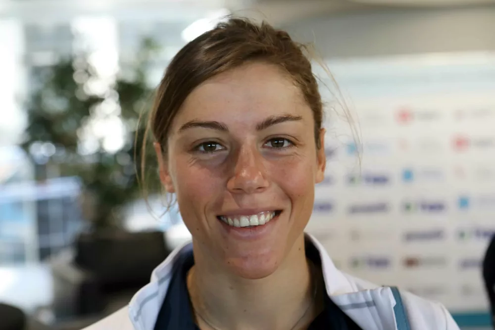 Ajda Novak 05.09.2023 - novinarska konferenca kajaka&scaron;ke zveze Slovenije Foto: Tomaž Skale