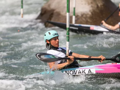 - Ajda Novak, kajaka&scaron;ica, 21.06.2022. - trening kajak kanu reprezentance Slovenije pred svetovnim pokalom v slalomu na divjih vodah v Tacnu.//FOTO: Bojan Velikonja