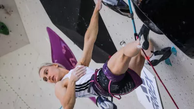 Koper, Bonifika.Svetovni pokal v sportnem plezanju.Kvalifikacije.Slovenska sportna plezalka Janja Garnbret.