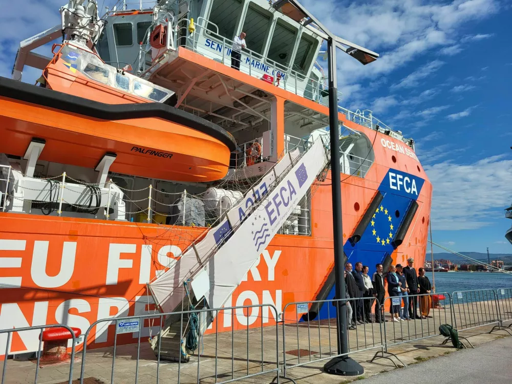 Ribi&scaron;ka in&scaron;pekcija v Kopru. Foto: Katja Gle&scaron;čič