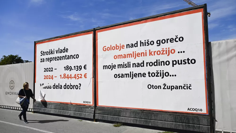 plakatna mesta, obcestni oglasi, protivladni plakati, oglas25.08.2025 - Plakati proti delovanju vlade Roberta Goloba. Foto: Nik Erik Neubauer 