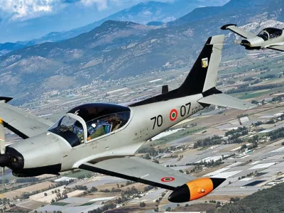 Trenažno letalo italijanskega letalstva T-260BFoto: Italijansko voja&scaron;ko letalstvo / spletna stran