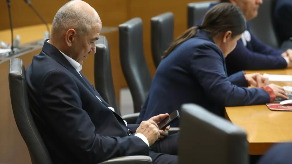 Janez Jan&scaron;a SDS23.04.2025 - nadaljevanje seje DZ, na dnevnem redu je med drugim interpelacija o delu in odgovornosti vladeFoto: Luka Cjuha