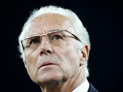FILE PHOTO: Football - Germany v Spain FIFA World Cup Semi Final - South Africa 2010 - Durban Stadium, Durban, South Africa - 7/7/10 Former Germany player and coach Franz Beckenbauer before the match Action Images via Reuters/Carl Recine/File Photo