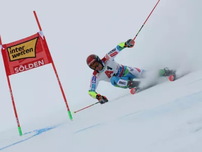 Alpine Skiing - FIS Alpine Ski World Cup - Men's Giant Slalom - Soelden, Austria - October 26, 2025 Slovenia's Zan Kranjec in action REUTERS/Leonhard Foeger / Foto: Leonhard Foeger