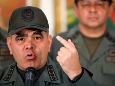 Venezuela's Defense Minister Vladimir Padrino Lopez attends a news conference in Caracas, Venezuela, February 19, 2018. REUTERS/Manaure Quintero NO RESALES. NO ARCHIVES