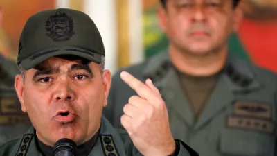 Venezuela's Defense Minister Vladimir Padrino Lopez attends a news conference in Caracas, Venezuela, February 19, 2018. REUTERS/Manaure Quintero NO RESALES. NO ARCHIVES