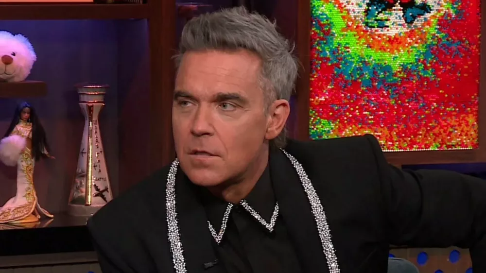 17-1-2025Robbie Williams Jokes on WWHL That His New Veneers Are 'Not Like the Yellow Knobs that I Used to Have',Image: 954571039, License: Rights-managed, Restrictions:, Model Release: no