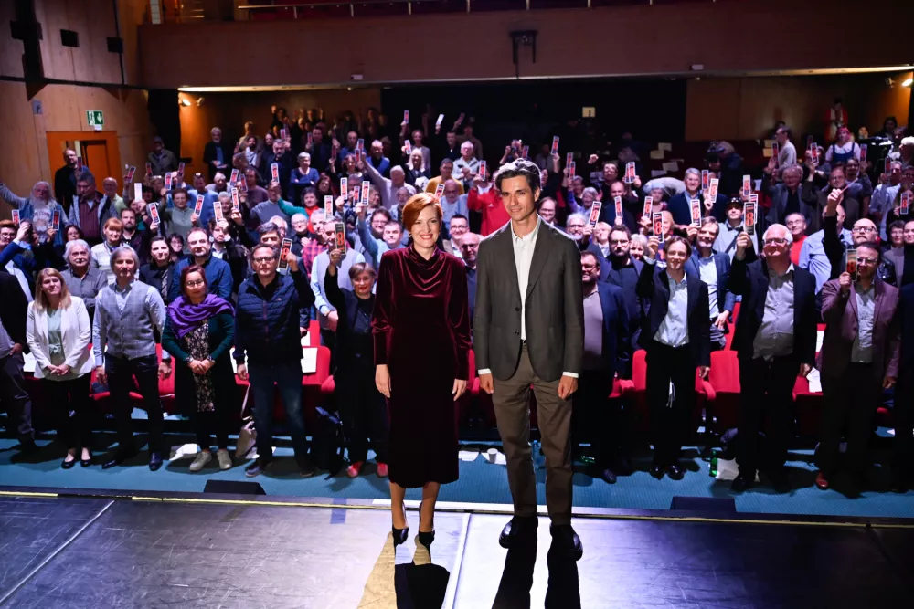 4.10.2025 redni kongres stranke Levica, na katerem bodo začeli postopke za imenovanje novega vodstva in potrjevali predvolilni sporazum o sodelovanju z zunajparlamentarno stranko VesnaFoto: Nik Erik Neubauer