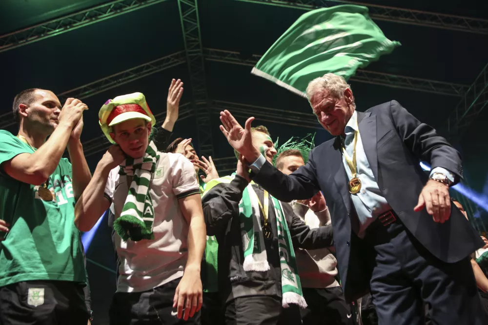 predsednik NK Olimpija Ljubljana Milan Mandarić - 21.05.2016 - nogomet Olimpija: Krka, Prva liga - zadnji krog - tekma zadnjega kroga slovenske lige - NK Olimpija je uradno postala državni prvak ///FOTO: Luka Cjuha.