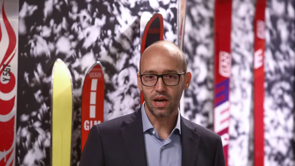 predsednik Smučarske zveze Slovenije Luka Steiner.25.9.2025 - Elan 80 let dogodek ob 80 obletnici Elana.Foto: Luka Cjuha