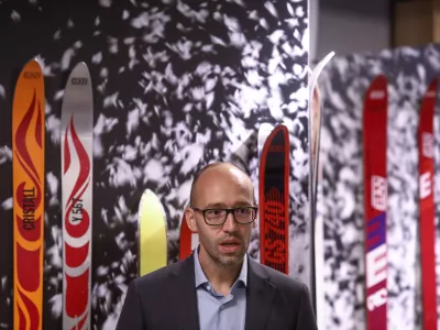 predsednik Smučarske zveze Slovenije Luka Steiner.25.9.2025 - Elan 80 let dogodek ob 80 obletnici Elana.Foto: Luka Cjuha