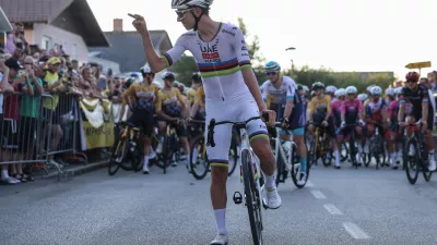 Tadej Pogačar- 09.08.2025 - kolesarstvo - elitna članska dirka (35 km) za 7. pokal Tadeja Pogačarja, Komenda//FOTO: Jaka Gasar