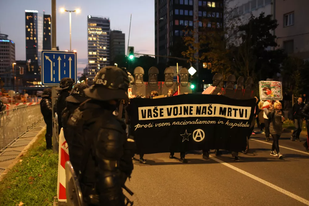 11.10.2025. Anti Nato protest. Foto: Bojan Velikonja 