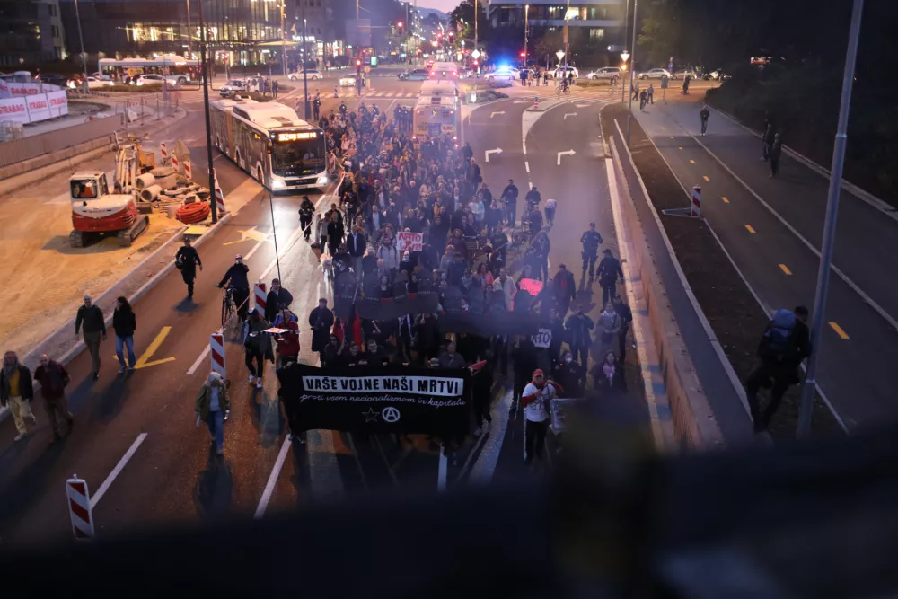 11.10.2025. Anti Nato protest. Foto: Bojan Velikonja 