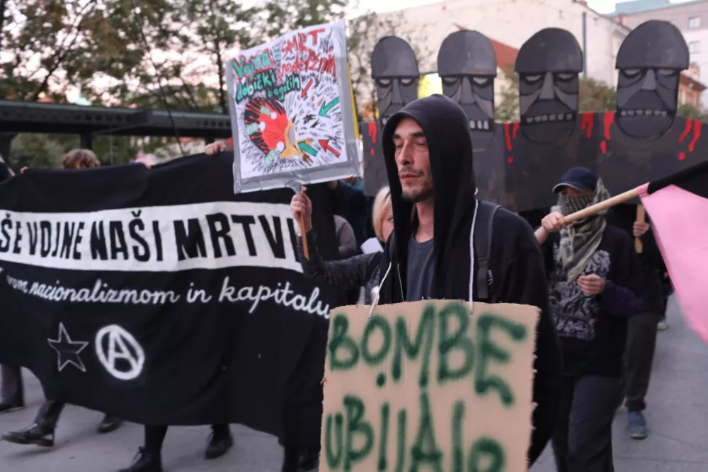 11.10.2025. Anti Nato protest. Foto: Bojan Velikonja 