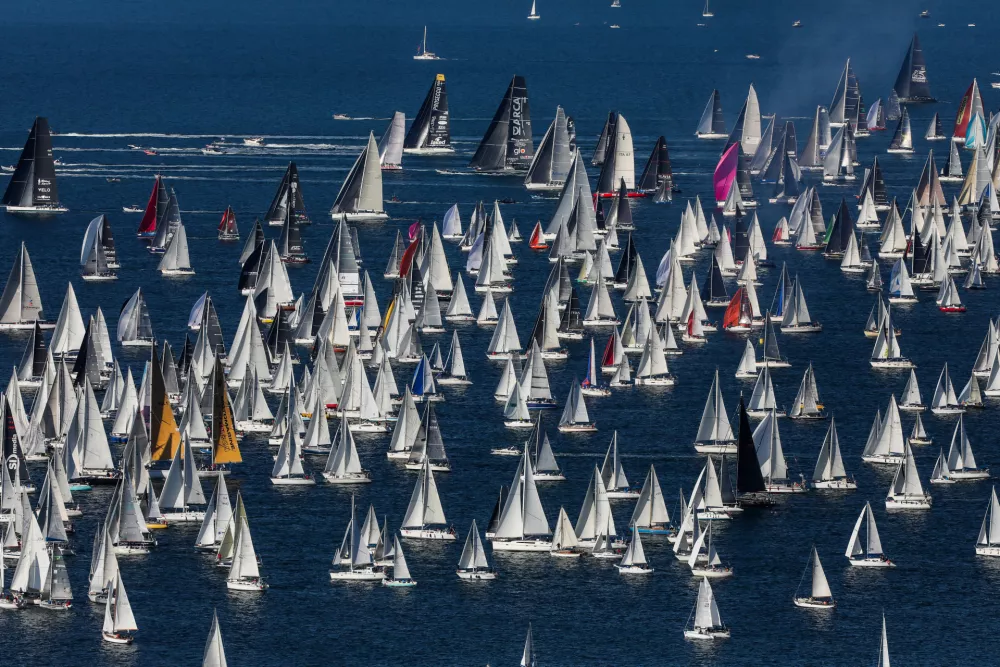 - 12.10.2025. - 57. Barcolana, največja jadralna regata na svetu, ki poteka v Trža&scaron;kem zalivu.//FOTO: Bojan Velikonja