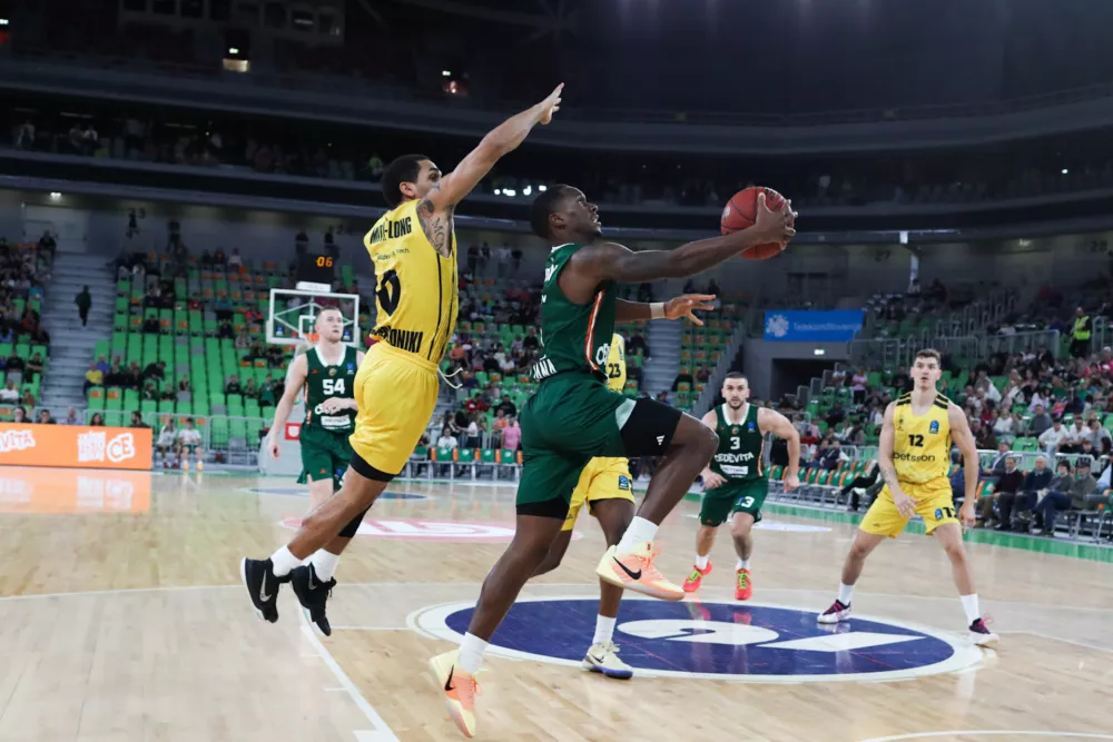 14.10.2025. Ko&scaron;arka Olimpija Aris Solun. Foto: Bojan Velikonja 