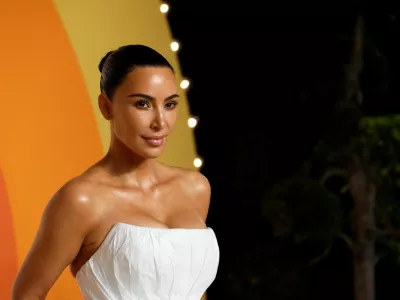 FILE PHOTO: Kim Kardashian arrives at the Vanity Fair Oscars party after the 97th Academy Awards, in Beverly Hills, California, U.S., March 2, 2025. REUTERS/Danny Moloshok/File Photo