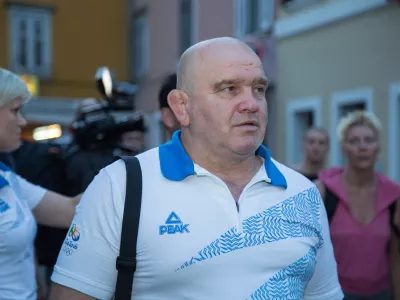 - člani olimpijske reprezentance Slovenije Rio 2016 na Titovem trgu v Kopru- Marjan Fabjan- 22.07.2016 - Predstavitev olimpijske reprezentance Slovenije pred odhodom na OI v Rio - ..//FOTO: Maja Marko