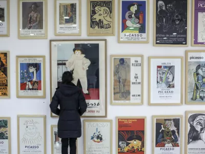 - 26.12.2015 - razstava grafik Pablo Picasso v Ljubljani - Opus z naslovom Suite Vollard (Vollardova suita),  //FOTO: Jaka Gasar