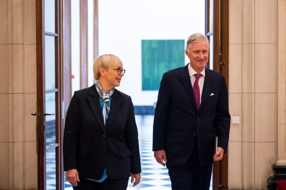 Belgija, Bruselj.Predsednica republike Natasa Pirc Musar v Bruslju.Srecanje predsednice republike s kraljem Belgije Filipom Belgijskim.