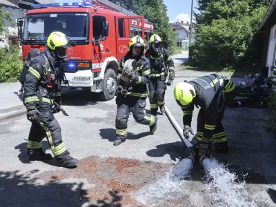 - 30.05. 2025 - 30 urna gasilska vaja v primeru uničujočega potresa - gasilci, re&scaron;evanje, ga&scaron;enje//FOTO: Jaka Gasar