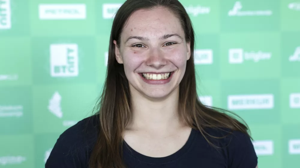 Lucija Hribar- 15.04.2024 - novinarska konferenca pred evropskim prvenstvom v &scaron;portni gimnastiki //FOTO: Jaka Gasar