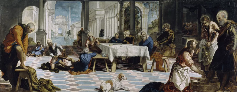Jacopo Tintoretto: Kristus umiva noge učencem, okoli leta 1518 / Foto: Wikipedija
