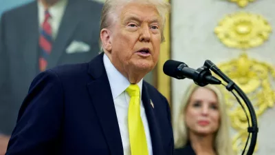 FILE PHOTO: U.S. President Donald Trump speaks during a press conference in the Oval Office at the White House in Washington, D.C., U.S., October 15, 2025. REUTERS/Jonathan Ernst/File Photo