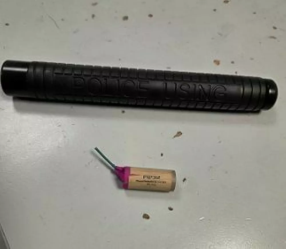 Na shodu v Novem mestu so zasegli več kosov orožja in pirotehnike. 