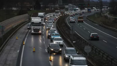 - 02.03.2024 &ndash; Primorska avtocesta odsek Brezovica - Vrhnika - zastoj - gneča zaradi obnovitvenih del//FOTO: Luka Cjuha