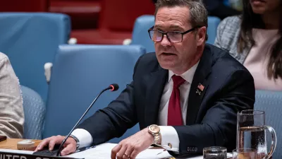 U.S. Ambassador to the U.N. Mike Waltz addresses the High-Level Security Council on Palestinians and Israel during the 80th session of the United Nations General Assembly, Sept. 23, 2025. (AP Photo/Angelina Katsanis, File)