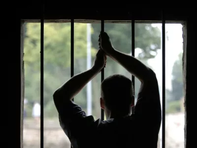 arms, hands on bars, incarcerated, prisoner, prison, man in prison, jail, behind bars, male, men, one, single, alone, cell, gaol, cell, imprisoned, locked up, caged, bars, colour, color, shadowy, dark, silhouetted, freedom, slavery, sentence, crime, criminal, criminality, convicted, bird, time, sentence, stretch, do time, sentenced, inside, twenties, thrities, lock up, locked, vertical, slim woman, slender, arms, light, concept, masculine, male, horizontal, jailbird, guilt, guilt, punishment, punish, rehabilitate,Image: 3857001, License: Rights-managed, Restrictions:, Model Release: yes